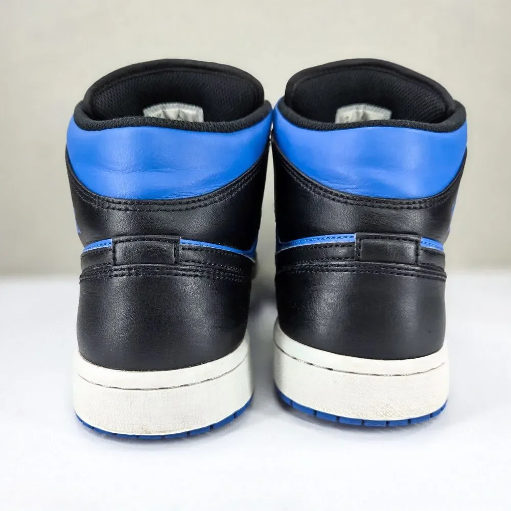 Air Jordan 1 Mid Black Royal Blue DQ8426-042 Men's Sneakers Sz 8